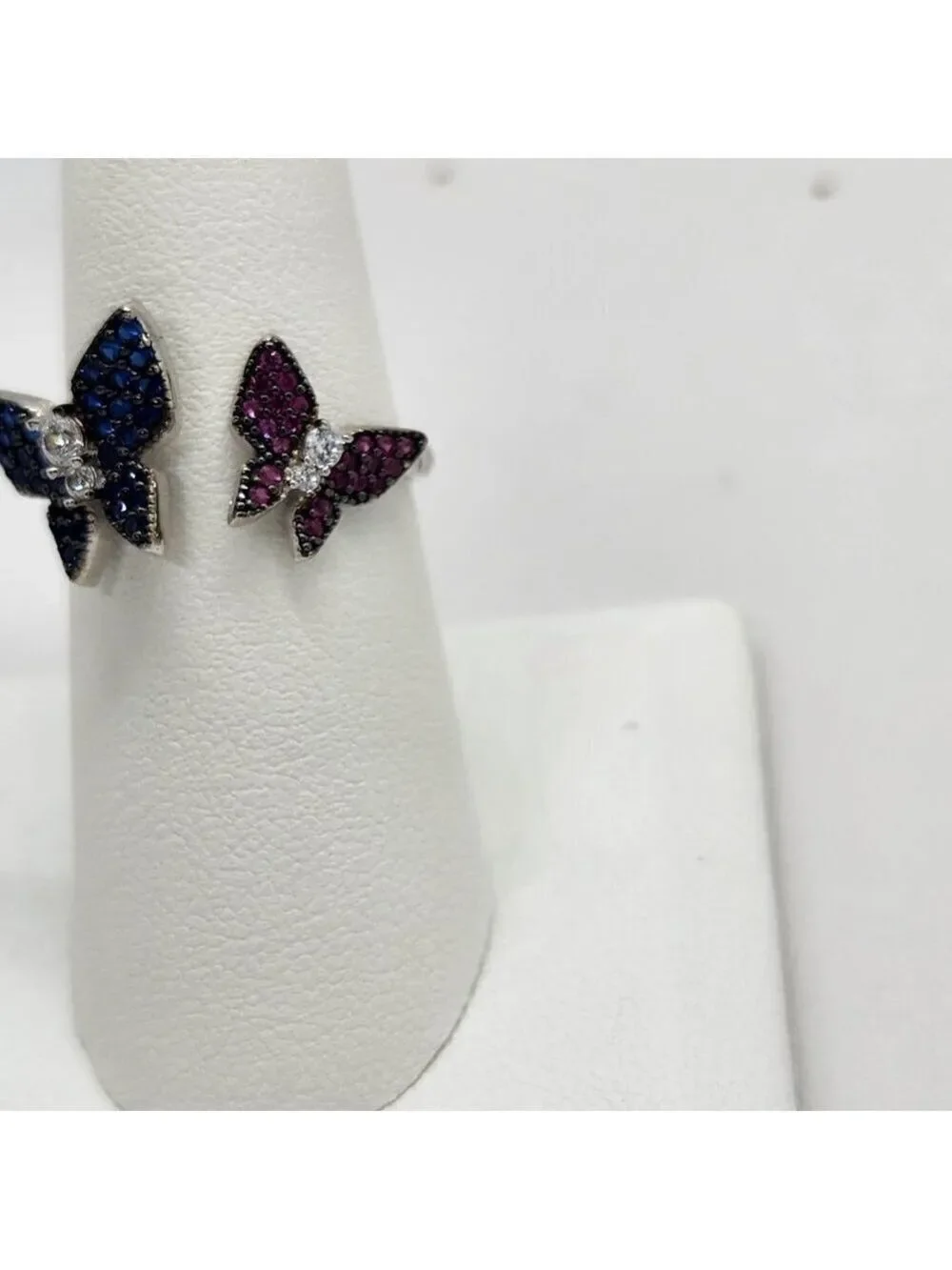 Brand New Sterling Silver 925 Double Butterfly Ring